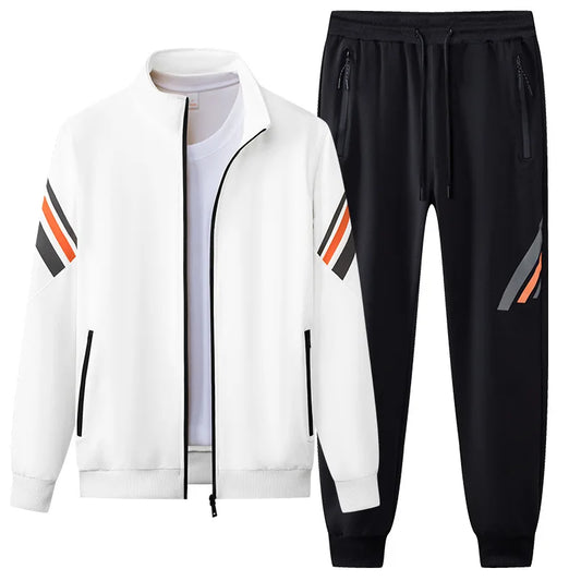 Men's Sports Two-piece Casual Spring And Autumn Iong Sleeve Cardigan Sweatshirt Trousers Outdoor Sports Suit Men's sportswear