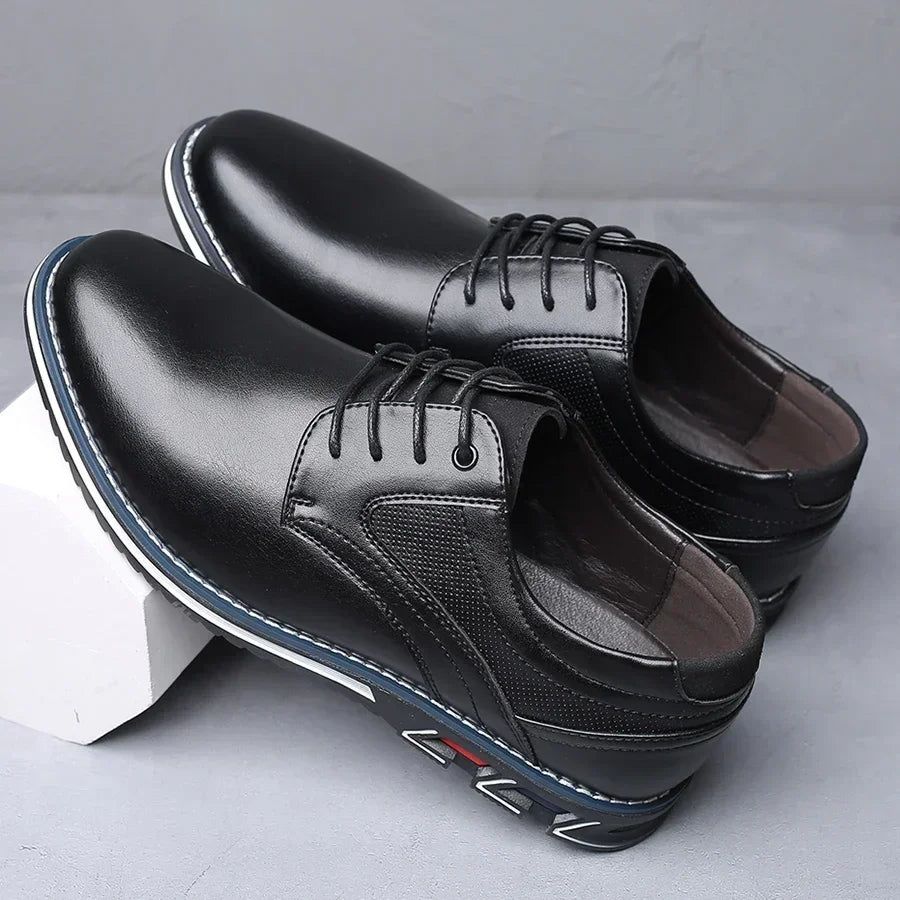 Men's Casual Leather Shoe Spring 2024 Men's Shoes Comfortable Silp on Work Shoes Male Soft Non-slip Loafers Summer Flat Shoe