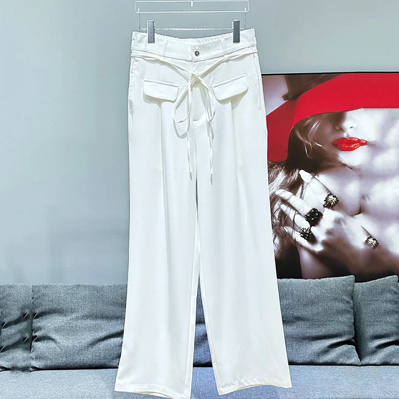 PFHQ Korean Fashion Versatile Men's Casual Straight Leg Pants 2024 Summer New Fashionable Loose Fitting Male Trousers 21Z5424