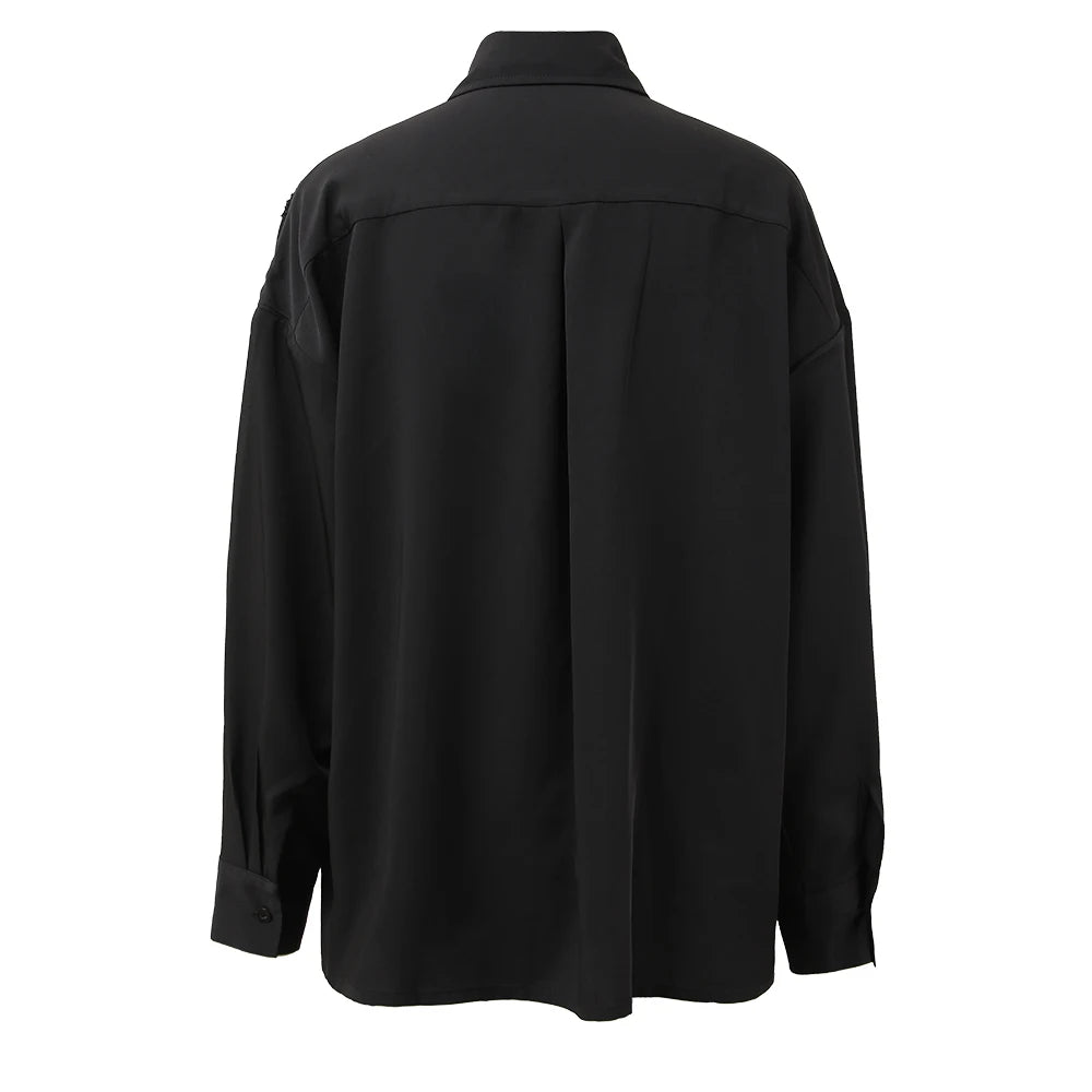 PFHQ Personality Men's Flower Decorate Long Sleeve Shirt Original New Advanced Niche Design Light Luxury Tops Summer INS 21F3035