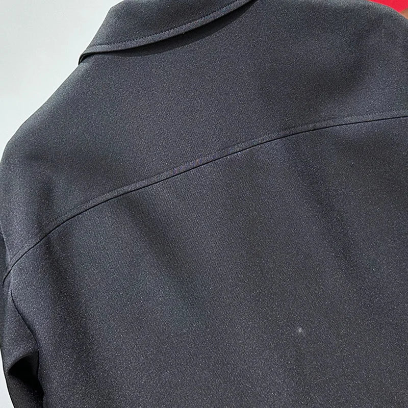 PFHQ Autumn New Trendy Loose Versatile Design Short Jacket Korean Trendy Fashionable Casual Contrast Color Tops 21Z5820