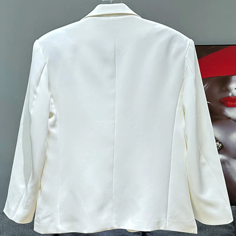 PFHQ Haute Quality Men's Blazer Fashion Temperament Single Breasted Metal Deconstruction Decoration Loose Jackets Summer 21Z4610