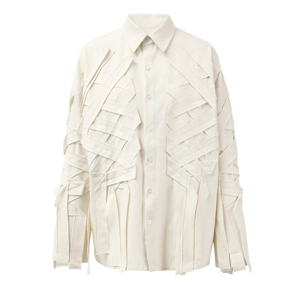 PFHQ Long Sleeved Non Ironing Solid Color Men's Shirts Haute Quality Turn-down Collar Loose Casual Button Tops Summer 21Z4309