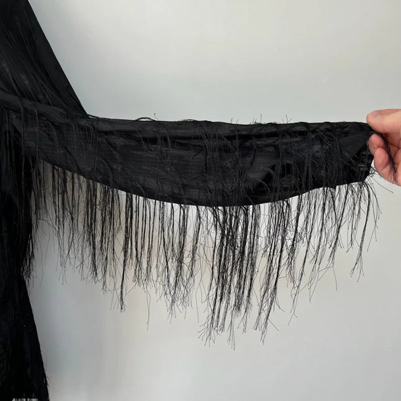 PFHQ Solid Darkwear Chic Loose Tassel Causal Blazers For Men Single Breasted Long Sleeve Men's Coat 2023 Summer New Tide 21F3863