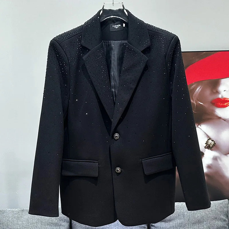 PFHQ Male Blazers Summer Heavy Industry Hot Diamond Cool Advanced Original Luxury Single Breasted Popular Suit Jackets 21Z4472
