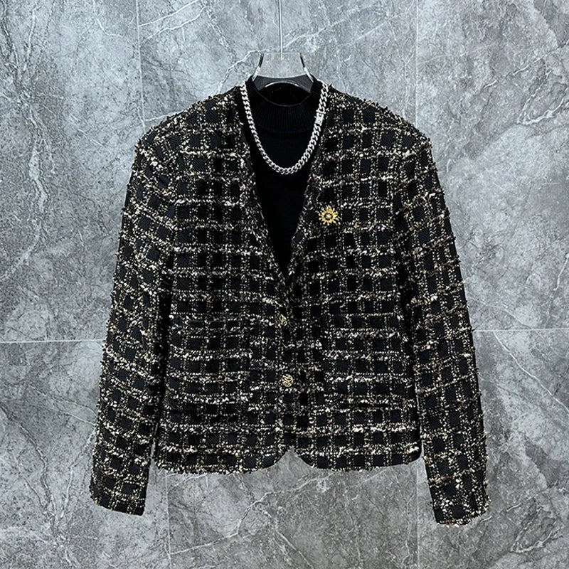 PFHQ Jacket Men Luxury Fashionable Trendy Woolen Niche Top Loose 2024 Long Sleeve Male Tops Korea Fashion Casual 21Z5594