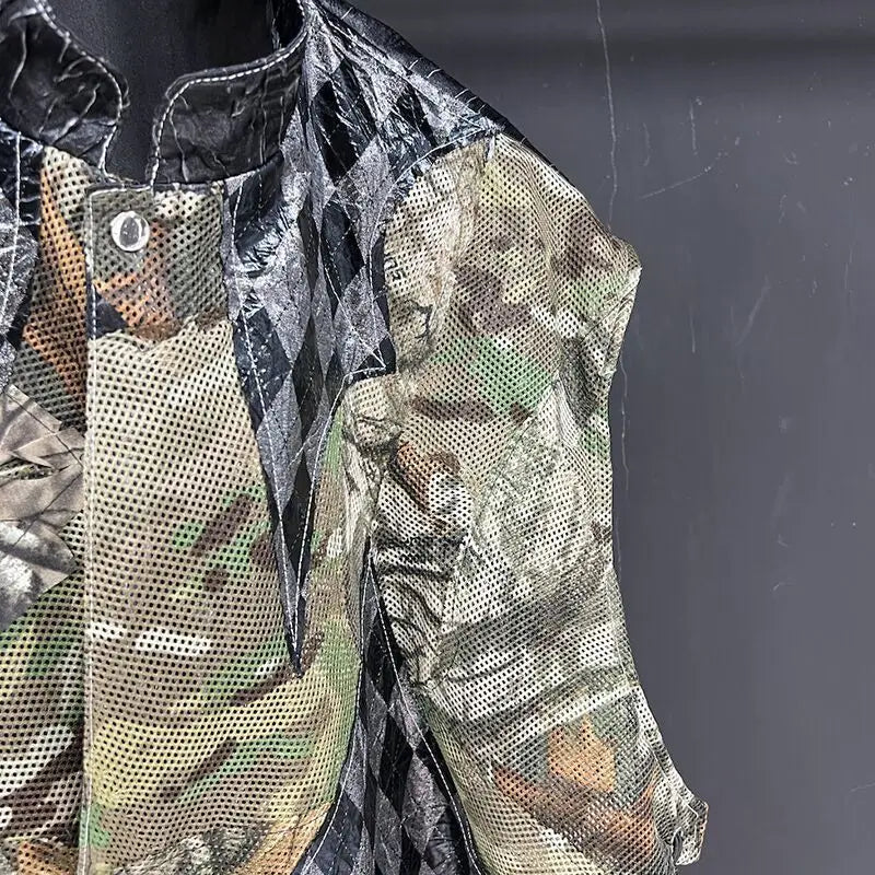 PFHQ Men's Camouflage Functional Multi Pocket Workwear Vest Trendy Street Loose Shoulder Sleeveless Top Fashion 21Z5017
