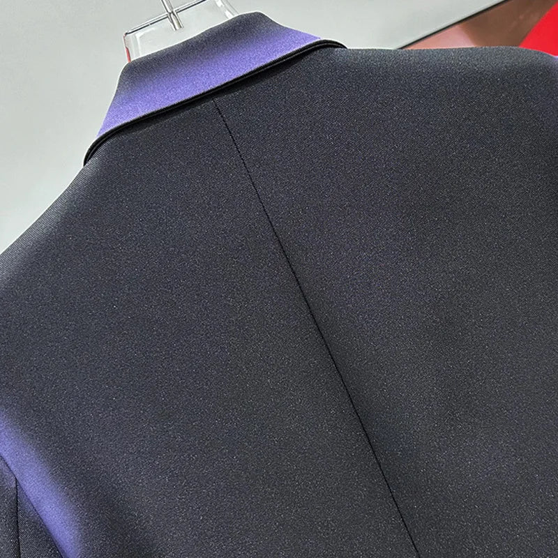 PFHQ Men's Blazers Hand-painted Spray Painted Gradient Design Korean Single Breasted Delicacy Male Suit Jackets Summer 21Z4479