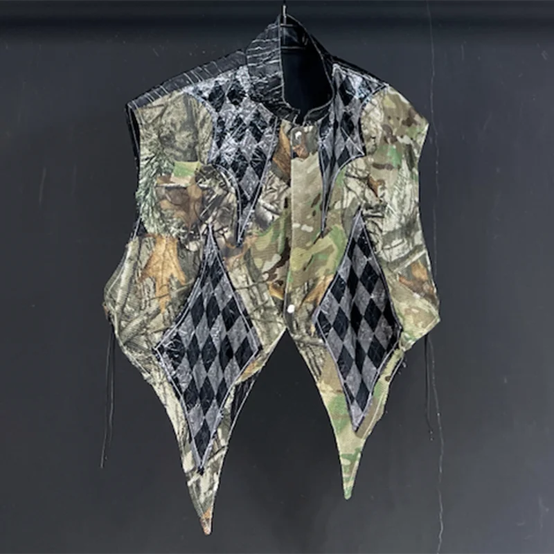 PFHQ Men's Camouflage Functional Multi Pocket Workwear Vest Trendy Street Loose Shoulder Sleeveless Top Fashion 21Z5017