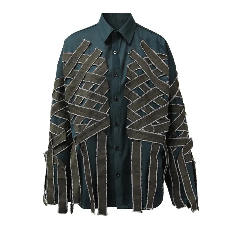 PFHQ Men's Rainbow Stripe Long Sleeve Tops Sunscreen Summer Loose Casual Colorful Light Luxury Sport Art Delicacy Shirts 21Z1985