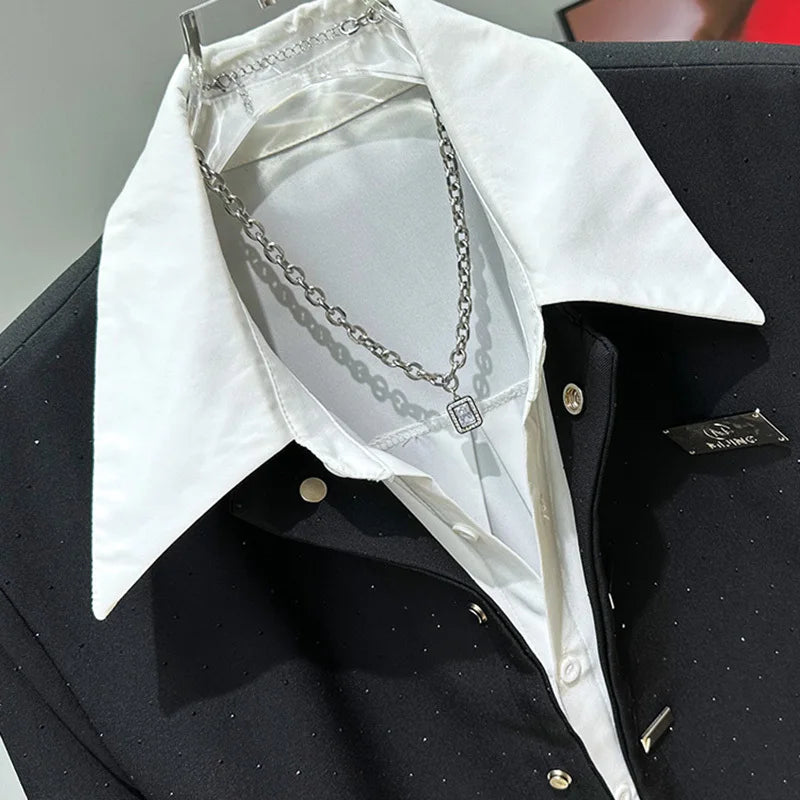 PFHQ Men's Temperament Jackets Stand Collar Tide Single Breasted Haute Quality Personality Versatile Male Summer Coat 21Z4508