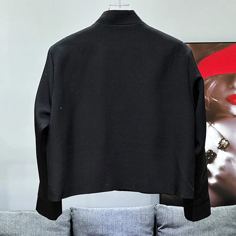 PFHQ Men's Temperament Jackets Stand Collar Tide Single Breasted Haute Quality Personality Versatile Male Summer Coat 21Z4508
