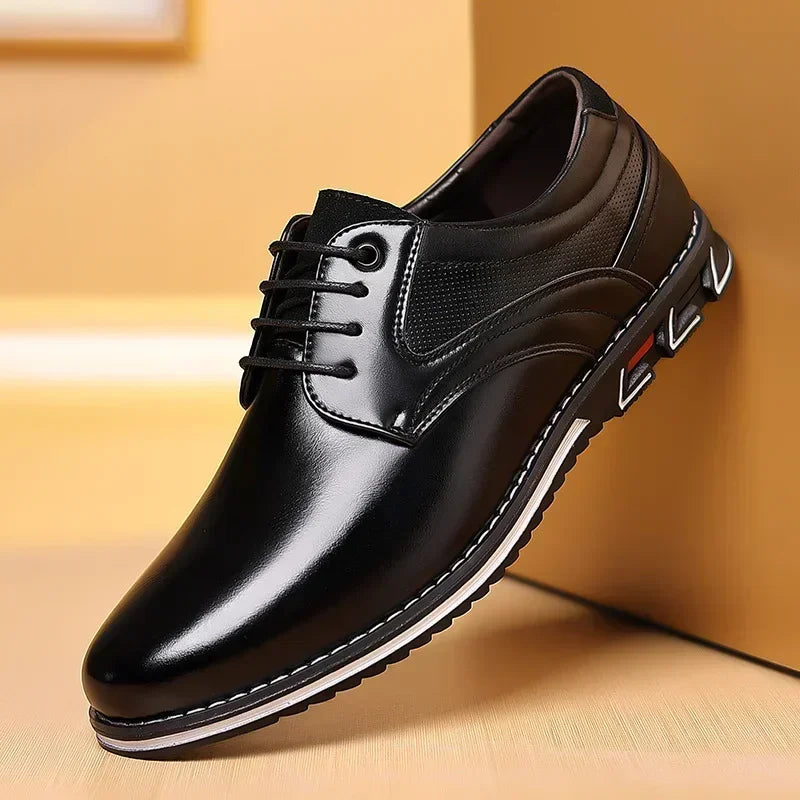 Men's Casual Leather Shoe Spring 2024 Men's Shoes Comfortable Silp on Work Shoes Male Soft Non-slip Loafers Summer Flat Shoe