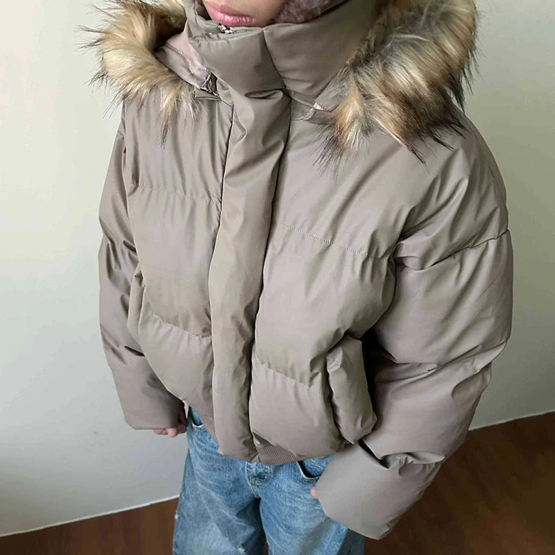 PFHQ Men's Padded Jackets Winter New Fur Collar Hooded Detachable Hat Menswear Thickened Solid Color Casual Male Clothing 9C8833