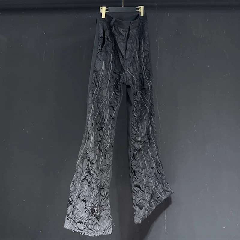 PFHQ Men's Darkwear Loose Texture Pants High Quality Handsome Advanced Streetwear Pockets Summer Straight Male Trousers 21Z4465