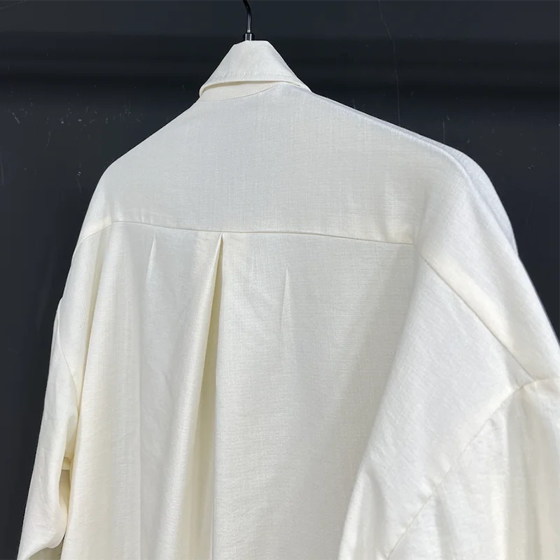 PFHQ Patchwork Vintage Male Shirts Versatile Baggy Summer Long Sleeve Sun Protection Worn Out Trendy Original Men's Tops 21Z4834