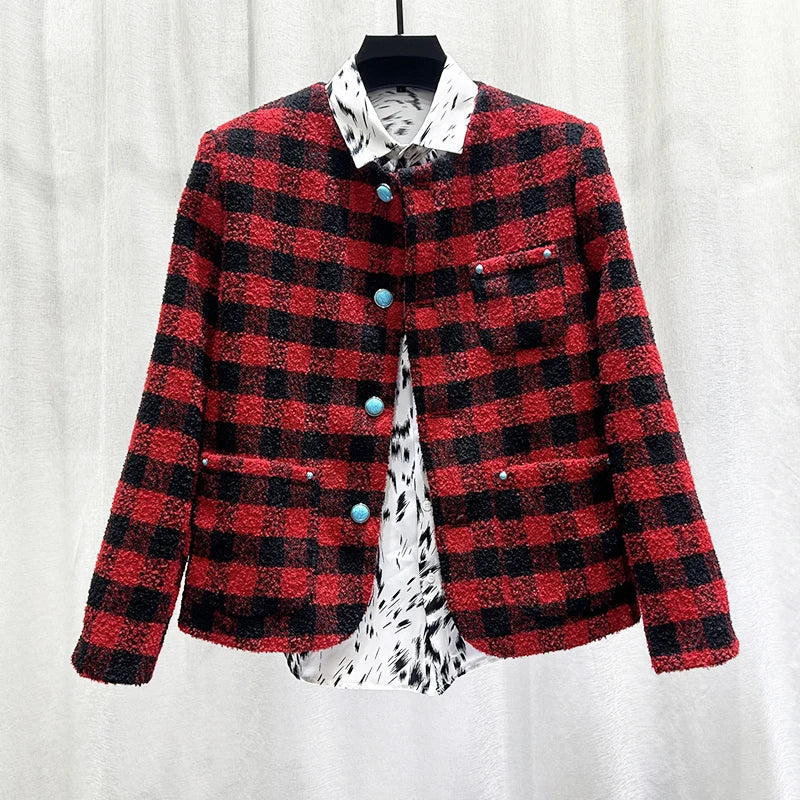 PFHQ New Short Men's Fashion Jacket 2024 Korea Fashion Single Breast Long Sleeve Contrast Color Casual Male Tops 21Z6186