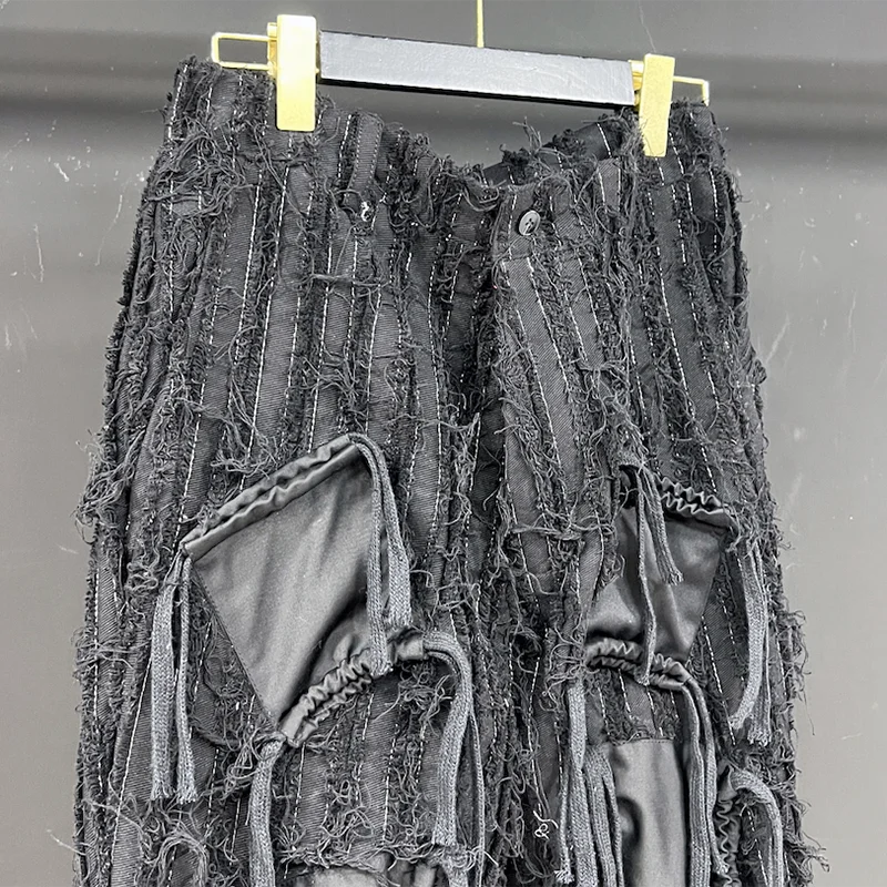 PFHQ Heavy Industry Men's Flare Jeans Three Dimensional Pockets High Street Worn Out Design Male Denim Trousers Summer 21Z4523