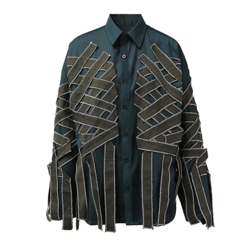PFHQ Men's Rainbow Stripe Long Sleeve Tops Sunscreen Summer Loose Casual Colorful Light Luxury Sport Art Delicacy Shirts 21Z1985