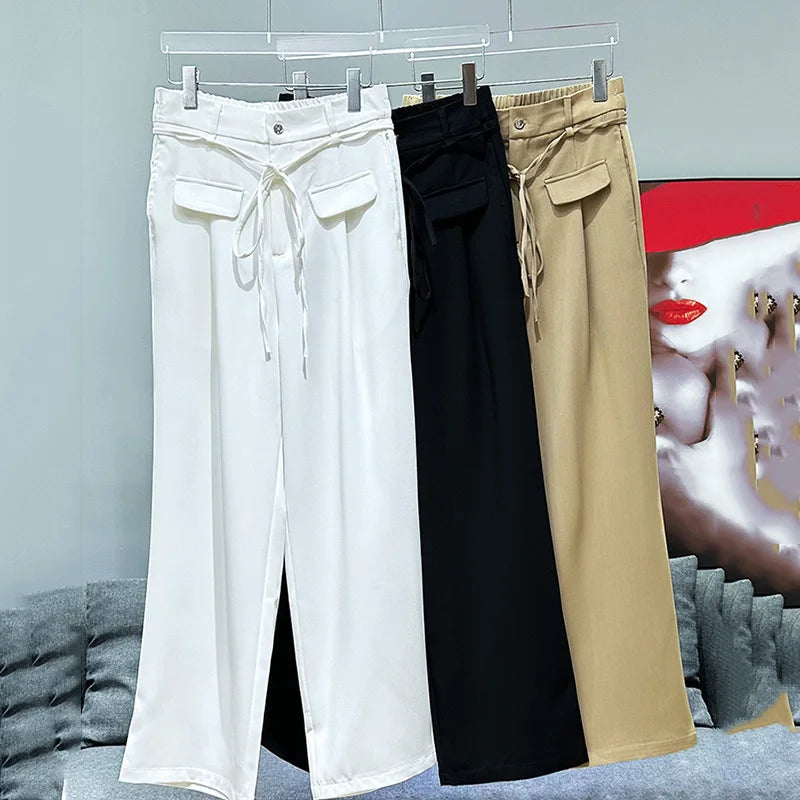 PFHQ Korean Fashion Versatile Men's Casual Straight Leg Pants 2024 Summer New Fashionable Loose Fitting Male Trousers 21Z5424