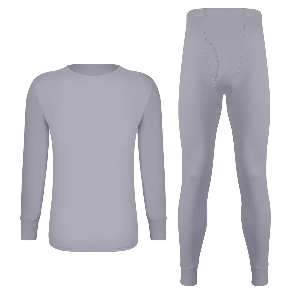 Long Johns Thermal Underwear for Men Fleece Lined Base Layer Set for Cold Weather Top Bottom Black Blue White