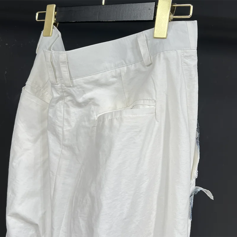 PFHQ Mesh Patchwork Men's Pants Summer Personality Versatile Baggy Comfortable Male Creativity Popular Lace Trousers New 21Z4522