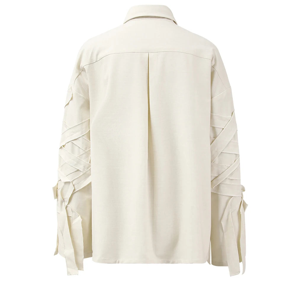 PFHQ Long Sleeved Non Ironing Solid Color Men's Shirts Haute Quality Turn-down Collar Loose Casual Button Tops Summer 21Z4309