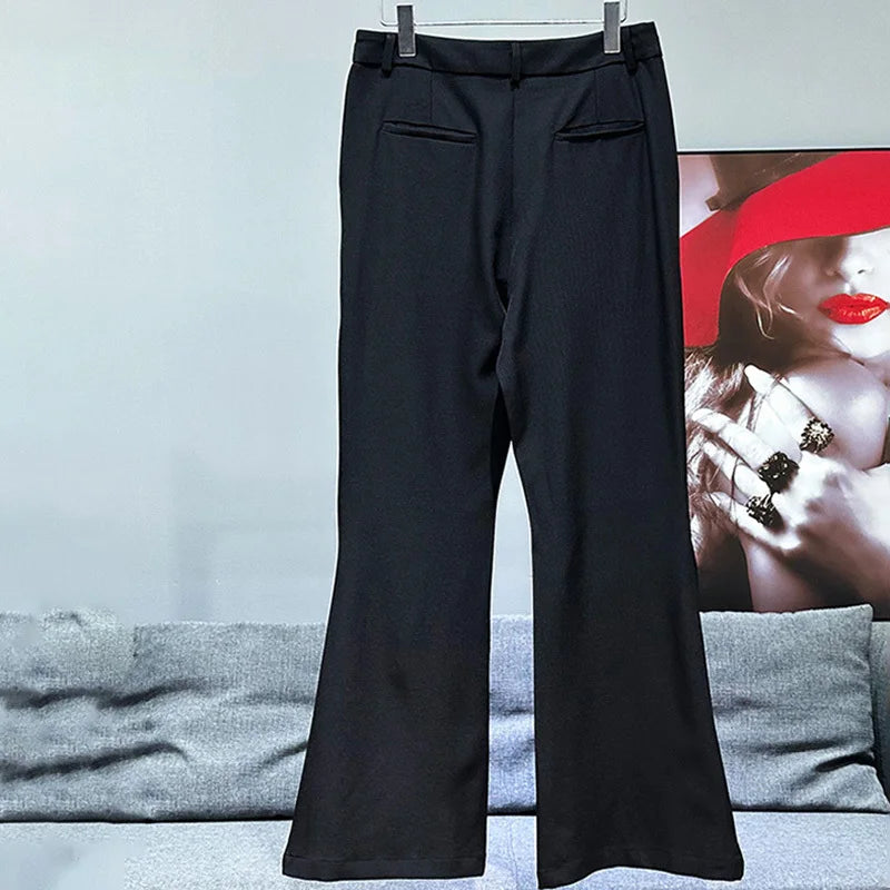 PFHQ Men's Metal Chain Decoration Design Trousers Korean Trendy Solid Color Simple Original Summer Male Pants Versatile 21Z4978