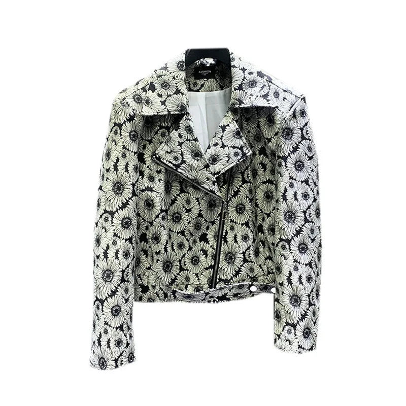 PFHQ Korean Men's Short Jacket Lapel Autumn Fashion Trend Casual Zipper Decoration Contrast Color Male Tops Loose 21Z6246