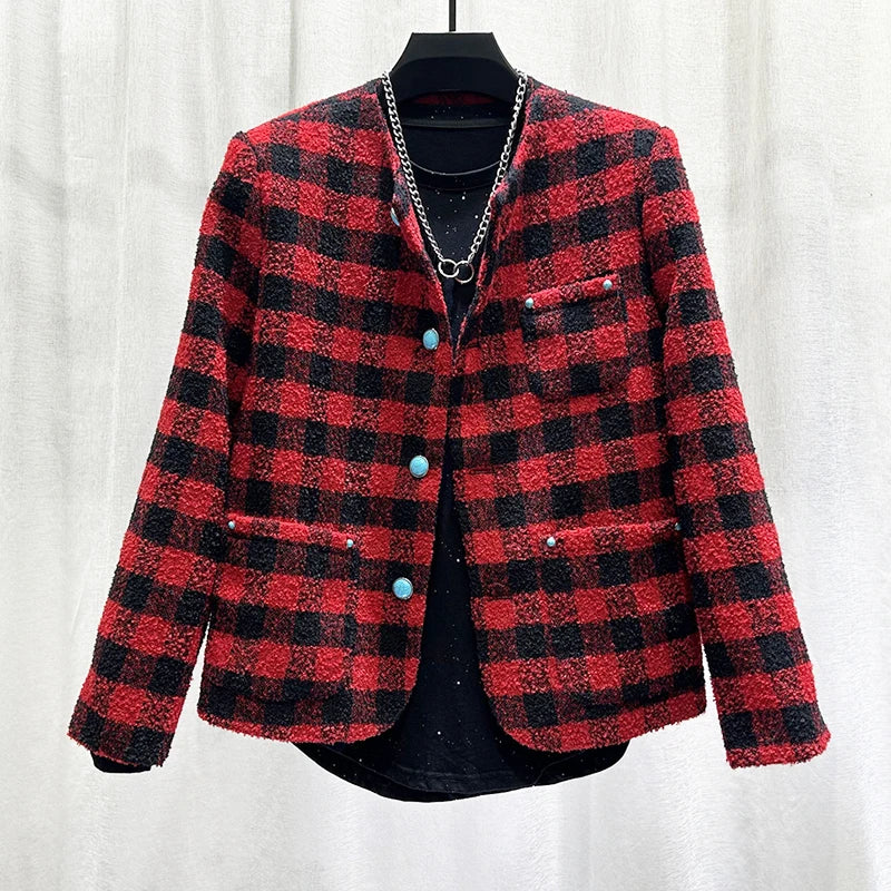 PFHQ New Short Men's Fashion Jacket 2024 Korea Fashion Single Breast Long Sleeve Contrast Color Casual Male Tops 21Z6186