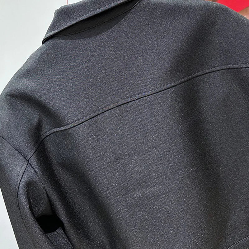 PFHQ New Casual Versatile Niche Metal Decoration Design Fashionable Short Jacket Trendy 2024 Bright Line Decoration 21Z5410
