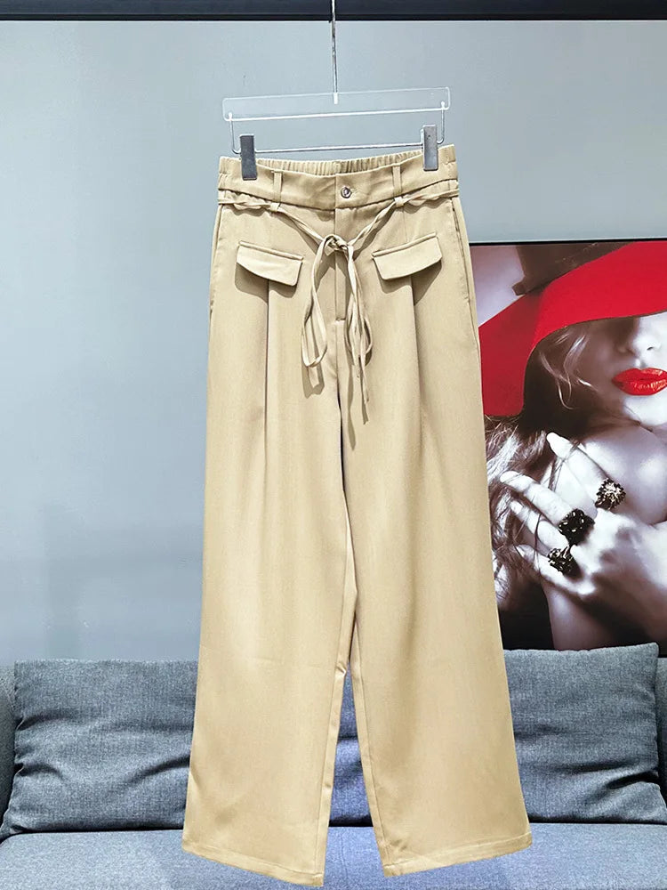 PFHQ Korean Fashion Versatile Men's Casual Straight Leg Pants 2024 Summer New Fashionable Loose Fitting Male Trousers 21Z5424