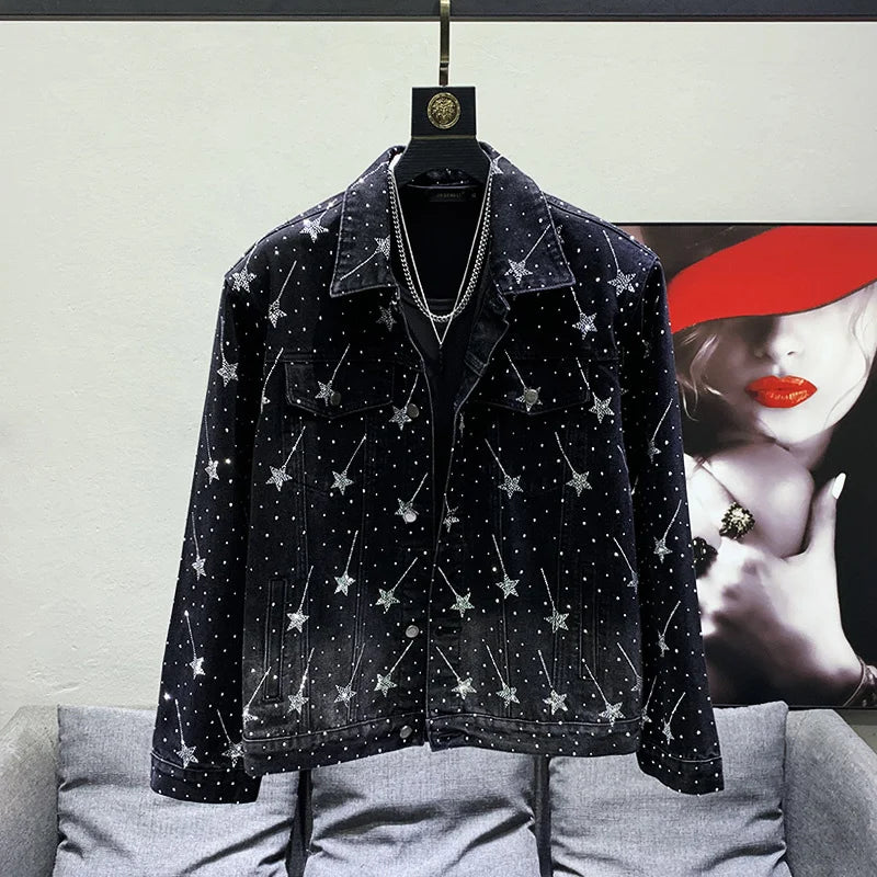 PFHQ Babysbreath Pattern Niche Design Men's Casual Suit Coat High Quality Street 2023 Spring Stylish Elegant Trendy Jackets New